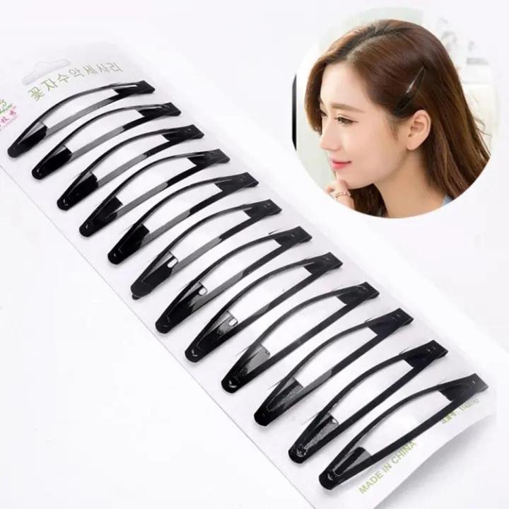 Black Hair Clip -12 PC