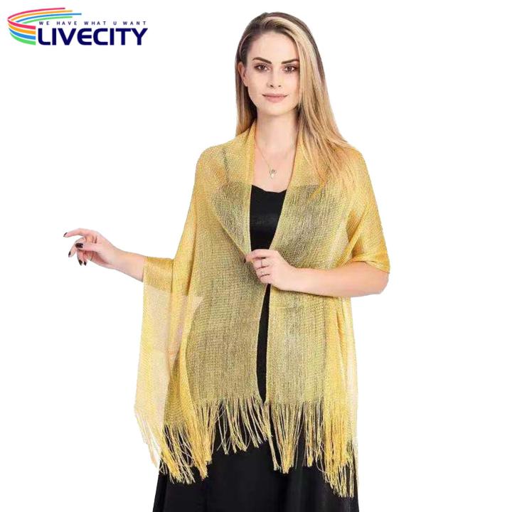 Lady%20Dress%20Shawl%20Long%20Tassel%20Shirt%20Dress%20Matching%20Party%20Shawl%20-%20Image%202