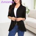 Amamia Lady Cardigan Long Sleeves Loose Ruffle Women Cardigan.