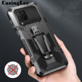 Casinglee For Samsung Galaxy A42 Case Shockproof Armor Stand case with Metal Clip Back cover Samsung A42 Phone cases Car Mountaineering phone case.