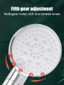 1/2 Pcs Five-speed High Pressurized Handheld Shower Head Supercharged Shower Nozzle Water Saving Hand Shower Bathroom Accessories - bathroom accessories. 