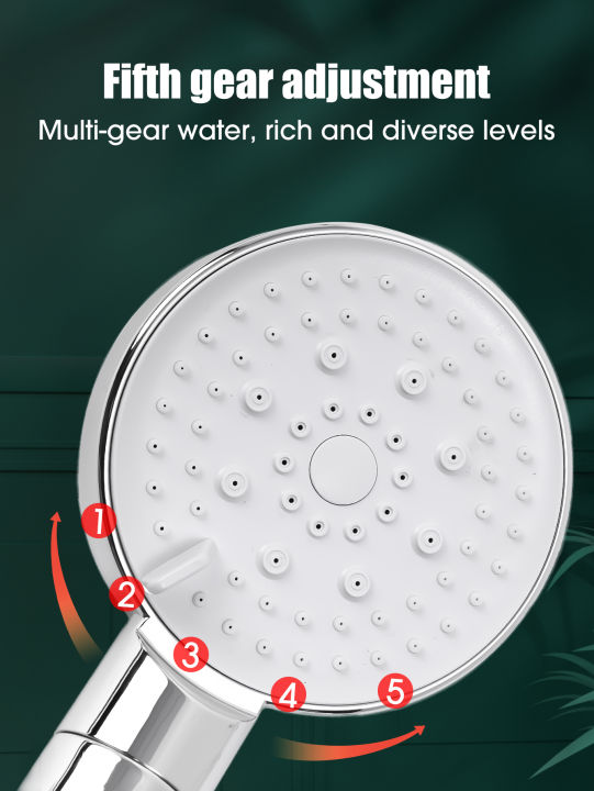 1/2%20Pcs%20Five-speed%20High%20Pressurized%20Handheld%20Shower%20Head%20Supercharged%20Shower%20Nozzle%20Water%20Saving%20Hand%20Shower%20Bathroom%20Accessories%20-%20bathroom%20accessories%20-%20Image%205