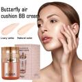 Butterfly Puff Air Cushion BB Cream Natural Concealer Face Base Makeup Breathable Whitening Moisturizing Oil Control CC Cream.