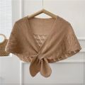 Summer cut-out shoulders, women's small shawls, air-conditioned rooms, office knitting, fishtail shawls, capes, net celebrities, and versatile wool.