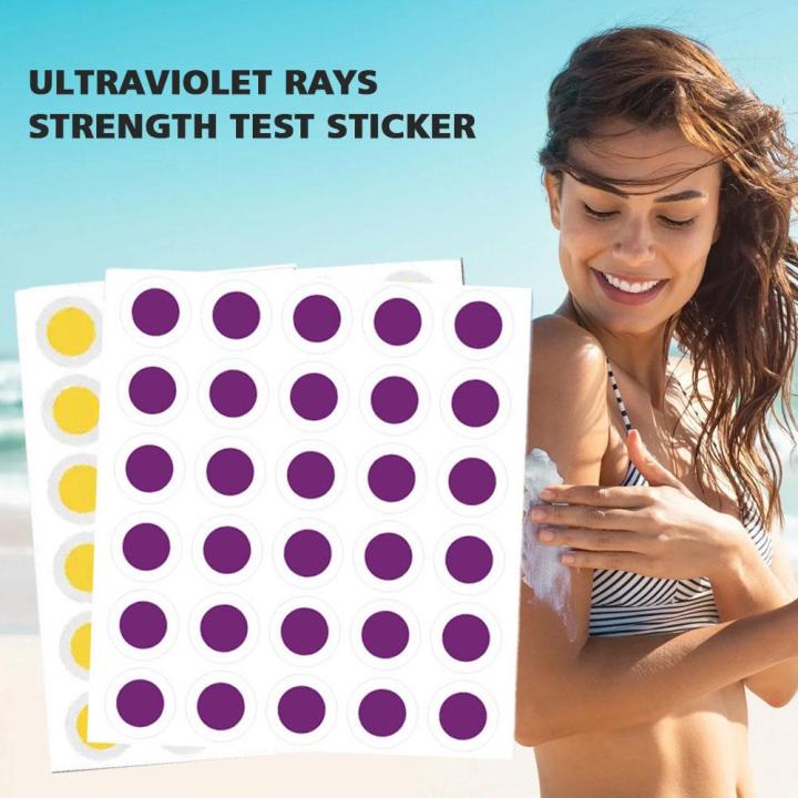 60pcs UV Test Stickers UV Detecting Patches Transparent Reminder Patch Sun Protection Safe Self-adhesive Detection Sunny O8J2
