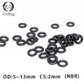 50PC/lot Rubber Ring Black NBR Sealing O-Ring OD5/5.5/6/6.5/7/8/8.5/9/10/10.5/11/11.5/12/13*2mm O Ring Seal Gaskets Oil Rings-.-. 