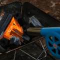 Barbeque Air Blower Handheld Blower Fire Tool Portable Manual Fire Bellows Grill Hand Crank BBQ Fan for Backyard, Picnic, Indoor, Hiking, Garden. 