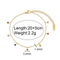 Stainless Steel Gold Plated Tarnish Free Jewelry Wheat Texture Rope Chain Anklets Bracelets Foot Leg Jewelry For Women Ladies. 