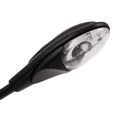 2X Mini Flexible Clip-on Bright Booklight LED Travel Book Reading Lamp White Light Book Holder Small Table Lamp Black. 