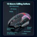 VT 2.4G+Bluetooth Wireless Mouse Ergonomic Optical Gaming Mouse With RGB, 12800DPI/4000DPI, 10 Programmable Keys For PC Mac.