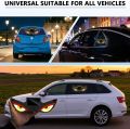 Solar & Type-C Rechargeable LED Evil Eyes Car and Bike Light – Universal Windshield Decoration. 