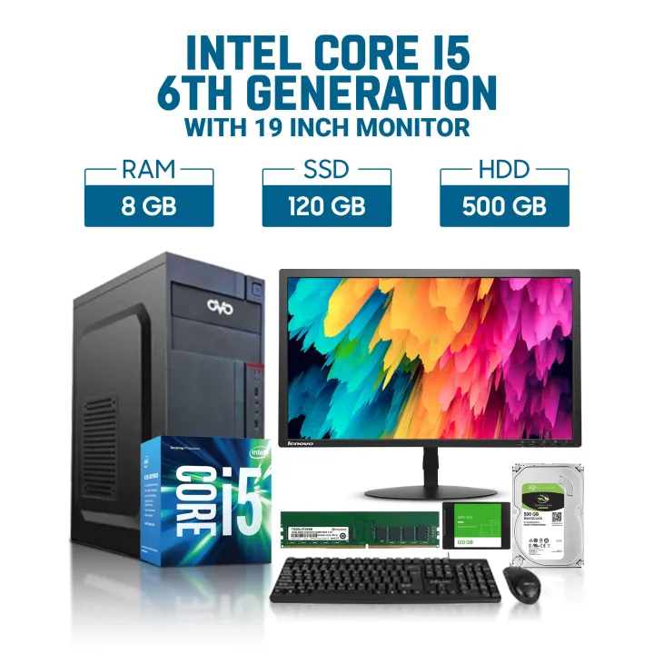 Intel%20Core%20i5%206th%20Generation%20RAM%208GB%20SSD%20120GB%20OR%20HDD%20500GB%20Graphics%202GB%20Built%20in%20Gaming%20PC%20Win%2010%2064%20Bit%20And%20'Monitor%2019%20inch'%20%20Full%20NEW%20Desktop%20Computer%20Set%20-%20Image%202