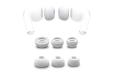 (New) 6PCs white silicone eartips cover-replacement ear tips buds-for Apple AirPod pro wireless Bluetooth headphones cover L M s.