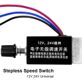 2Pc Motor Speed Regulator DC 12V/24V 10 A Motor Speed Controller Switch for Car Truck Fan Heater Control.