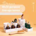 Locaupin Multipurpose Stackable Desktop Organizer Shelf Vanity Countertop Skincare Cosmetic Storage Makeup Brushe Holder. 