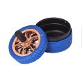 1 Pcs Wheel Ash Tray Modern Wind proof Cigarete Ashtray Tire Shape Car Cigaratte Cigarate Ashtray Case Lighter.