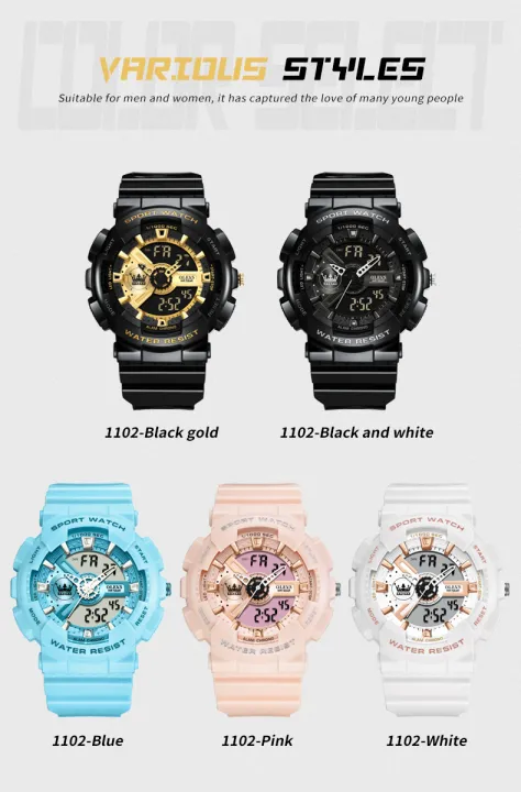 Olevs%201102%20White%20TPU%20Rubber%20Dual%20Time%20Wrist%20Watch%20For%20Unisex%20-%20Image%204