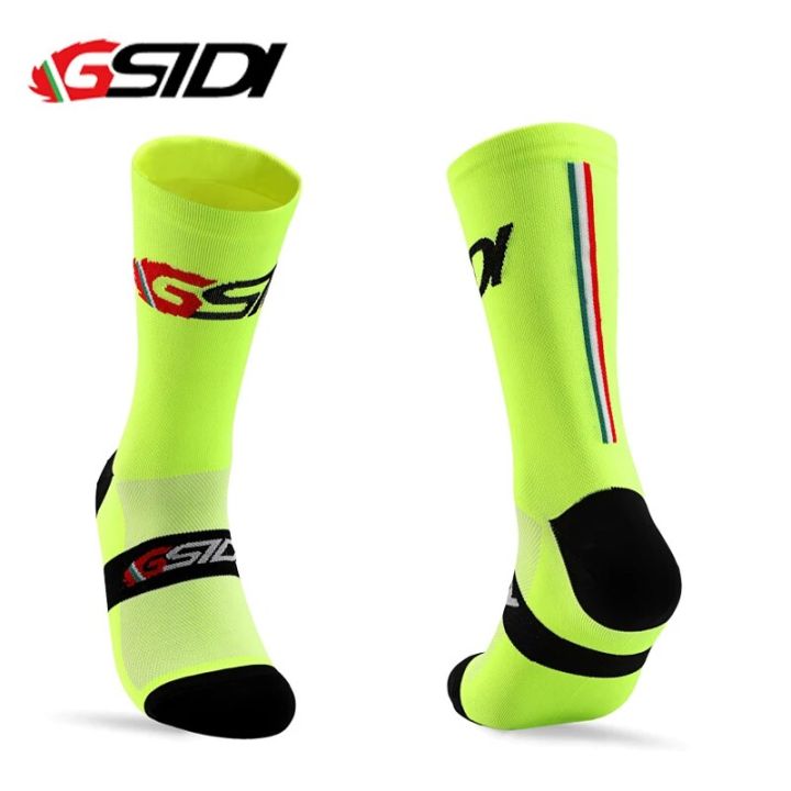 Unisex Compression Cycling Socks – Crew Length, Nylon, Professional Road MTB