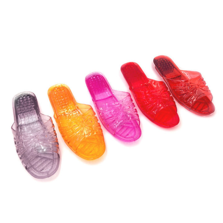 Crystal%20Slippers%20Women's%20Transparent%20Non%20Slip%20Outdoor%20Mom%20Sandals%20Women's%20Plastic%20Flat%20Heel%20Home%20Summer%20Bath%20Bath%20Shoes%20-%20Image%207