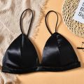 Women's Underwear Satin Breast Pad Light Resistant Solid Color Four Seasons Wrap The Chest Lingerie Fashion Underwear Bras.