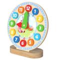 Wooden Elementary School Student Digital Clock Classroom Clock Time Cognitive Teaching Aids Kindergarten Early Childhood Intelligence Development Toys. 