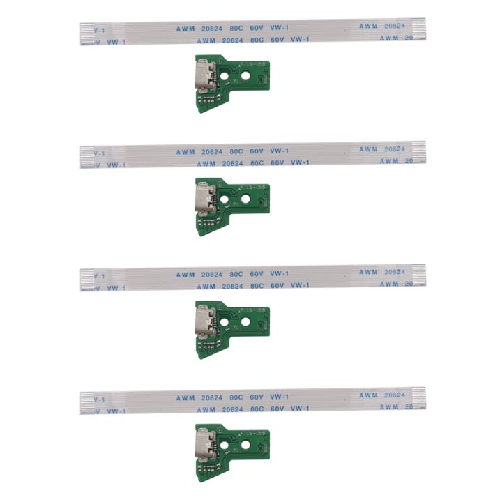 4X%20for%20SONY%20PS4%20Controller%20USB%20Charging%20Port%20Socket%20Board%20JDS-055%205TH%20V5%2012%20Pin%20Cable%20-%20Image%202