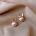 Retro Fashion Pearl Earrings Basic Pearl Ball Drop Earrings Simple Piercing Earrings. 
