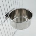 Birds Hanging Cage Bowl Stainless Steel Pet Birds Dish Cup Anti-turnover Feeding Food Drinking Feeder for Parakeet Lovebird. 