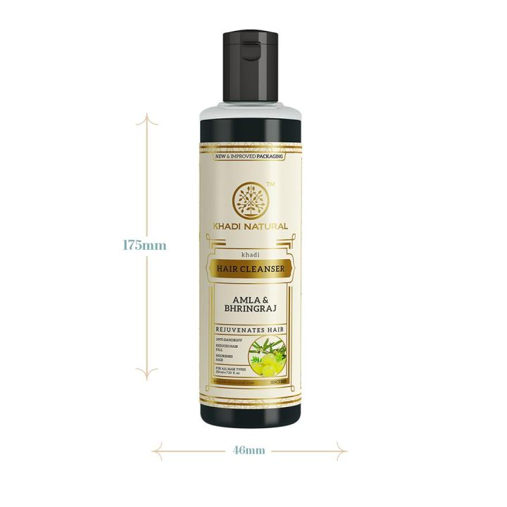 Khadi%20Natural%20Amla%20&%20Bhringraj%20Hair%20Cleanser(Shampoo)%20%7C%20Hair%20Cleanser%20with%20Natural%20Ingredients%20%7C%20Anti-Dandruff%20Shampoo%20%7C%20Anti-Hair%20Fall%20Shampoo%20%7C%20Shampoo%20for%20Nourishing%20Hair%20%7C%20Suitable%20for%20All%20Hair%20Types%20%7C%20210ml%20-%20Image%203