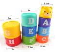 HarnezZ Funny Cute Toy Stacking Cup Toy Stacks Colorful Baby Cup of Math Stack Count Up Plastic Cups ABS Letter Cup Stacks Toys for Kids. 