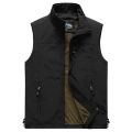 Crocodile Winter Men Fleece Warm Vest Mens Pockets Autumn Vests Male Casual Thick Multi Pocket Waistcoat New Sleeveless Jacket.
