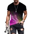 Speckled Tie Dye Pattern 3d Printed T-shirt Fashion Men Streetwea Casual Sports Shirt Male O-neck Oversized Tops Tees Clothing. 
