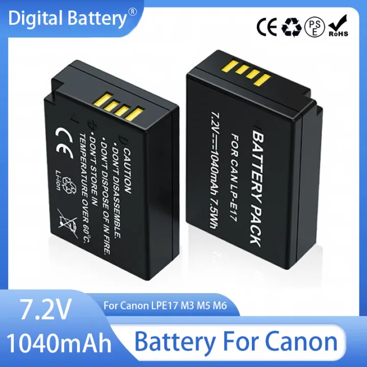 Original LP-E17 Battery 1040mAh Rechargeable Batteries For Canon LPE17 EOS RP 200D 250D M3 M5 M6 750D T6i T6s 800D 8000D Camera