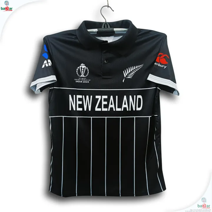 New Zealand World Cup Jersey - Short Sleeve Collar Polo Cricket Jersey For Men - New Zealand Jersey 2026-2027