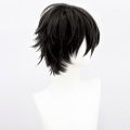 「HSIU Brand Dazai Osamu wig Anime Bungo Stray Dogs Cosplay Black Short Hair Fiber synthetic wig+Free brand wig cap.