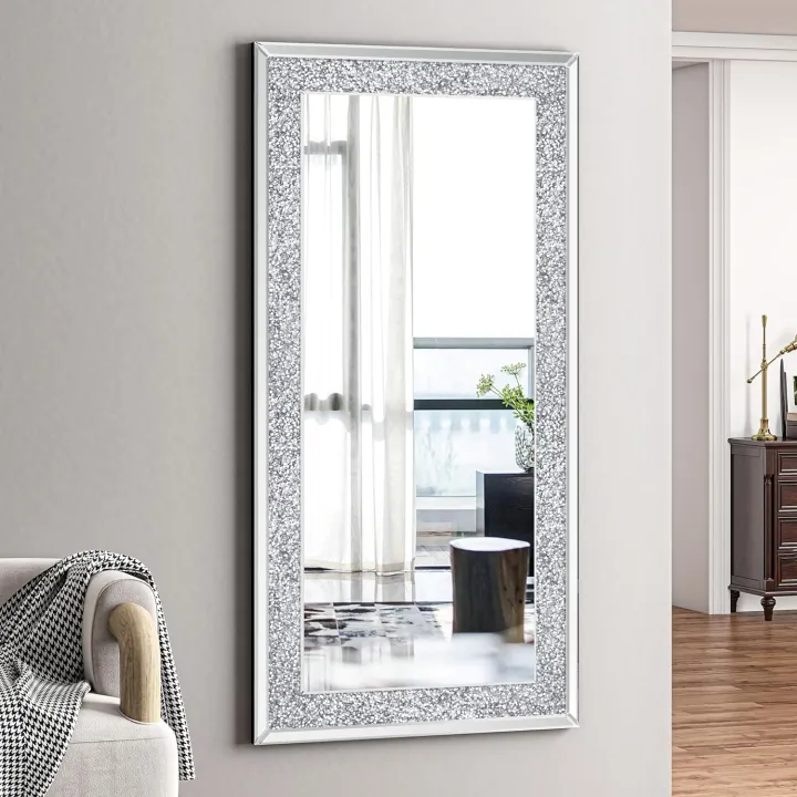 Full%20Length%20Mirror-%2065%20x%2021.6%20Crystal%20Crush%20Diamond%20Floor%20Mirror%20with%20Standing%20Silver%20Large%20Full%20Body%20Mirror%20-%20Image%204