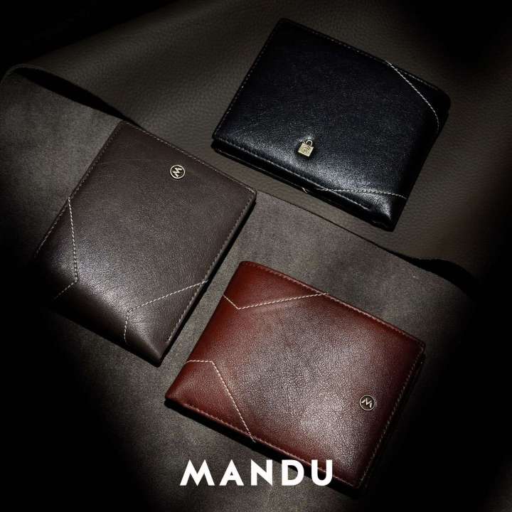 MANDU Men's Wallet with High Quality Car Stitching, USD Card Bag, One Piece