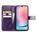 （COD)Four-leaf Clasp Embossed Buckle Leather Phone Case For Samsung Galaxy A25 5G/Samsung Galaxy S23 FE 5G/Samsung Galaxy A15. 