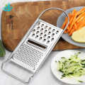 Premium 3 Way Stainless Steel Flat Grater - 12x4.3 Inch - Kitchen - Razor Sharp Teeth Carrot Potato Peeler Fruit Vegetable Cheese Slicer. 