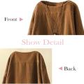 Versatile Tunic dress Fashionable Stylish Oversize Corduroy dress Comfortable With pockets Long sleeve dress for Casual wear dress Autumn/winter fashion Women's fashion Day-to-night outfit.