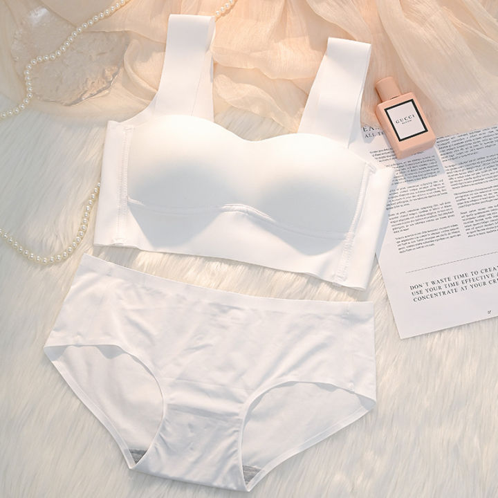 Korean%20Bra%20Briefs%20Set%20Women's%20Underwear%20Panty%20Fashion%20Push%20Up%20Bra%20Ice%20Silk%20Top%20Girl's%20Non%20Steel%20Ring%20Lingerie%20Suit%20-%20Image%205