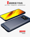 lthmy for Xiaomi Poco X3 NFC Case Carbon Fiber TPU Soft Silicone Back Cover Armor Phone Case Casing.