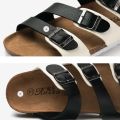Gladiator Sandals Men Flats Summer Rome Shoes Man Leather Casual Big Size Mens Sandals Comfortable Outdoor Male Cork Shoes 2021.
