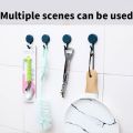 4-Piece Plastic Sticking Hook Set: Self-Adhesive Hooks for Bathroom, Kitchen, and Storage Room Organization. 