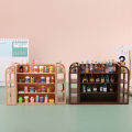 1 Set Dollhouse Mini Supermarket Shelf Mini Display Stand Storage Rack Model Toy MJD.