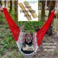 Dolna and Wooden Sticks / Hand Made of Rope Dulna / Adult Rope bed / Hanging Dulna Use For All People / Large Swing Rope bed Rattan Dolna. 