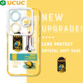UCUC for Infinix Smart 8/Pop 8/Hot 40i/Spark 20 20C/Spark Go 2024 Back Cover Astronaut Label Transparent TPU Ultra Thin Soft Phone Cases.