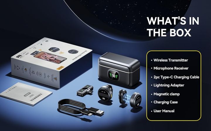 SX21 8 Pin Port 2.4G Noise Reduction Lavalier Wireless Microphone