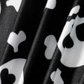 Combhasaki Womens Fuzzy Pajama Pants Sleepwear Skull Print Elastic Waist Long Pants Thickened Nightwear Halloween Lounge Bottoms.