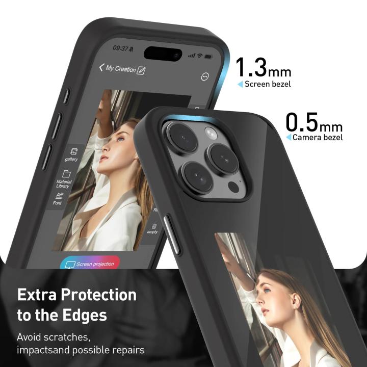 Smart NFC E ink phone case For iphone 16 15 14plus 13 ProMax